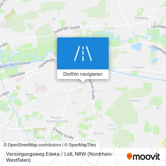 Versorgungsweg Edeka / Lidl Karte