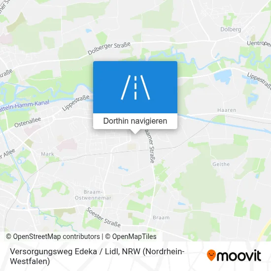 Versorgungsweg Edeka / Lidl Karte