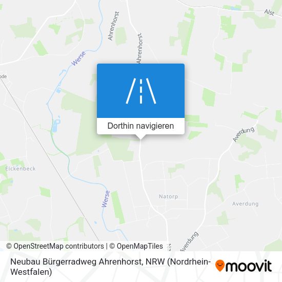 Neubau Bürgerradweg Ahrenhorst Karte