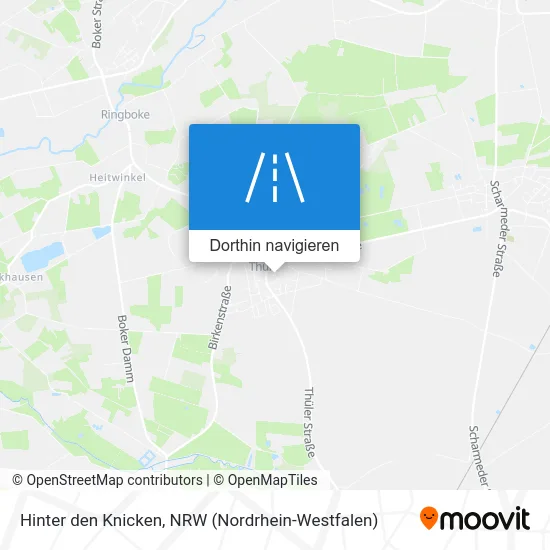 Hinter den Knicken Karte