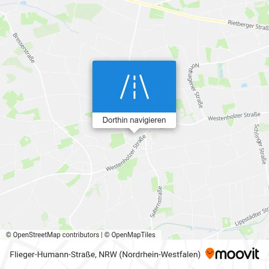 Flieger-Humann-Straße Karte