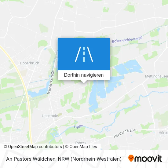 An Pastors Wäldchen Karte