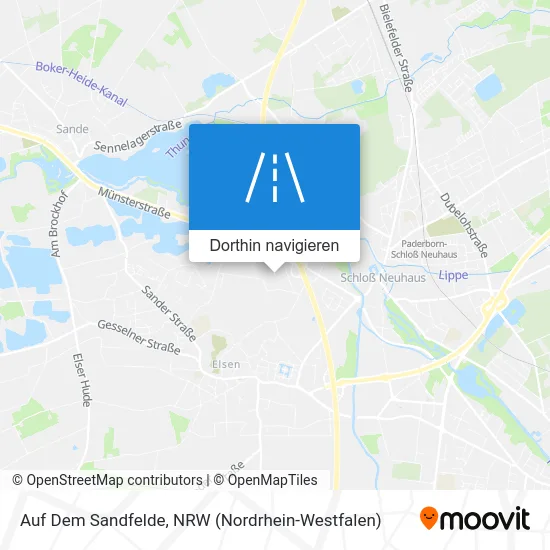 Auf Dem Sandfelde Karte