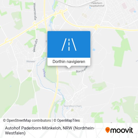Autohof Paderborn-Mönkeloh Karte