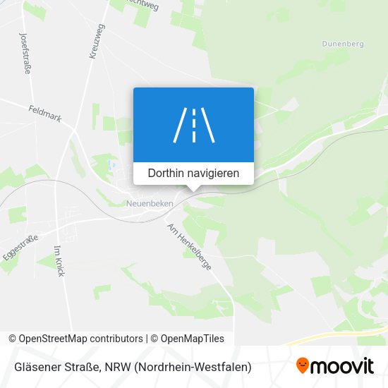 Gläsener Straße Karte