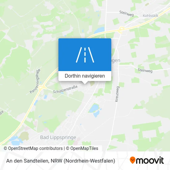 An den Sandteilen Karte
