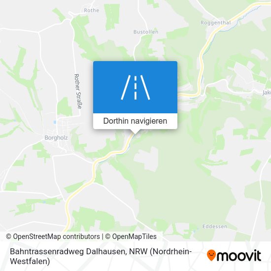 Bahntrassenradweg Dalhausen Karte
