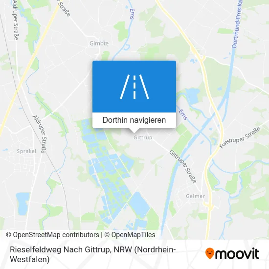 Rieselfeldweg Nach Gittrup Karte