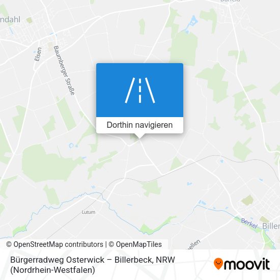 Bürgerradweg Osterwick – Billerbeck Karte