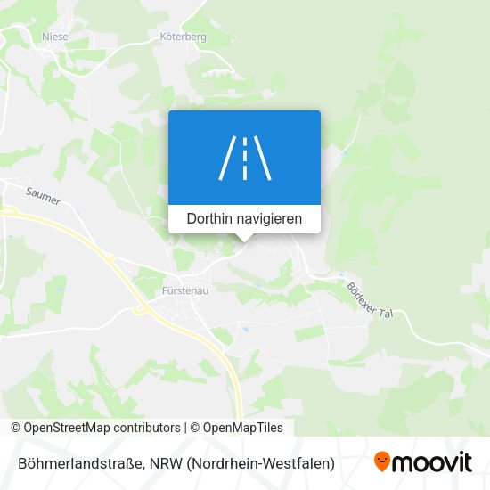 Böhmerlandstraße Karte