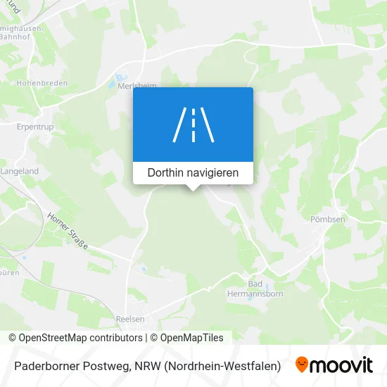 Paderborner Postweg Karte