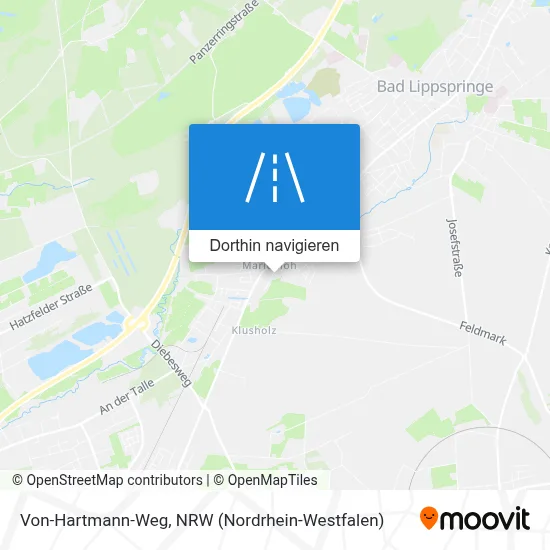 Von-Hartmann-Weg Karte