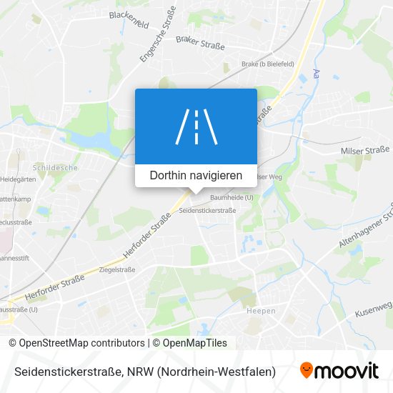 Seidenstickerstraße Karte