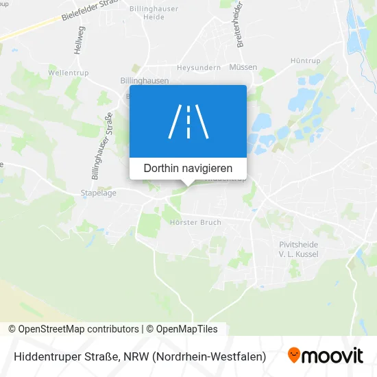 Hiddentruper Straße Karte