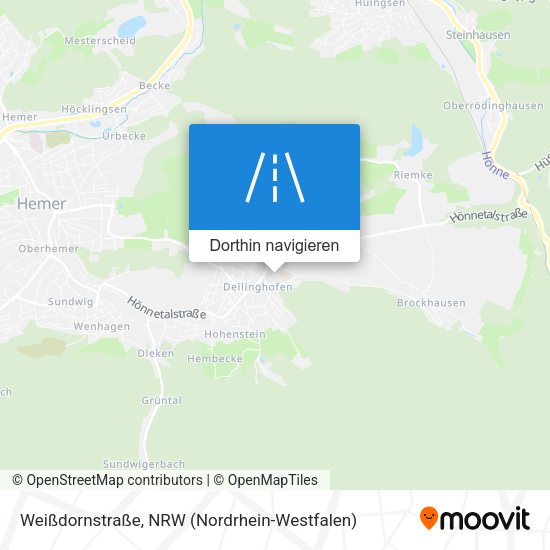 Weißdornstraße Karte