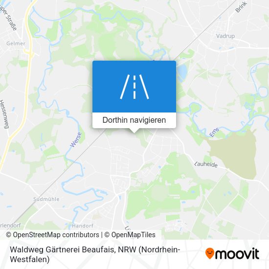 Waldweg Gärtnerei Beaufais Karte