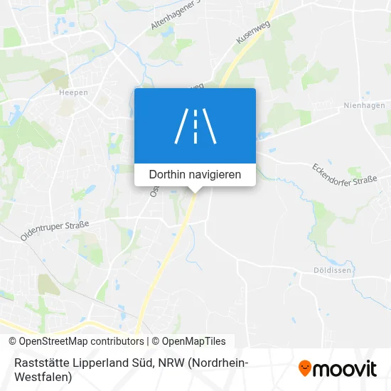 Raststätte Lipperland Süd Karte