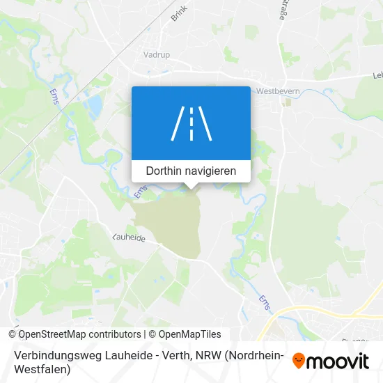Verbindungsweg Lauheide - Verth Karte