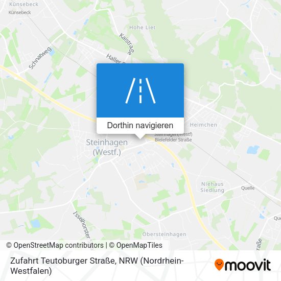 Zufahrt Teutoburger Straße Karte