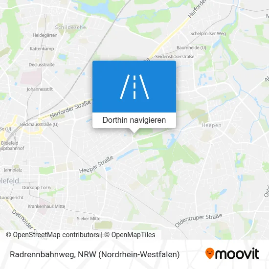 Radrennbahnweg Karte