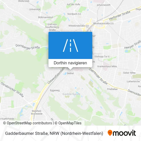 Gadderbaumer Straße Karte