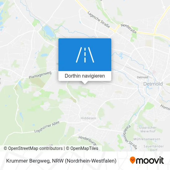 Krummer Bergweg Karte