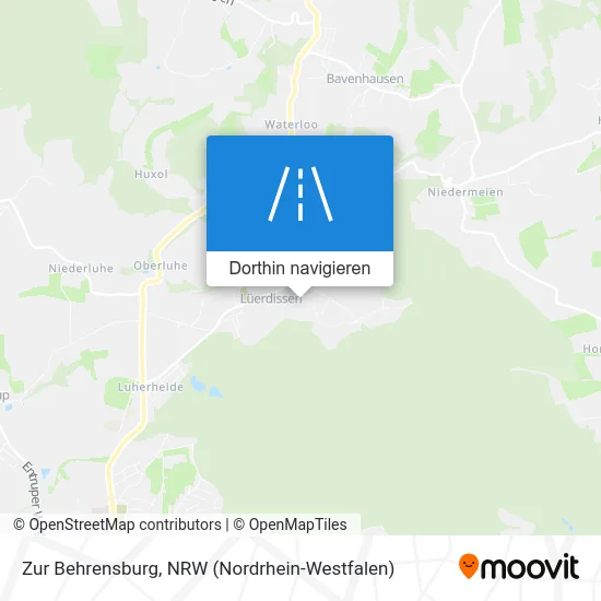 Zur Behrensburg Karte
