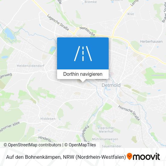 Auf den Bohnenkämpen Karte