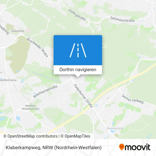 Klaberkampweg Karte