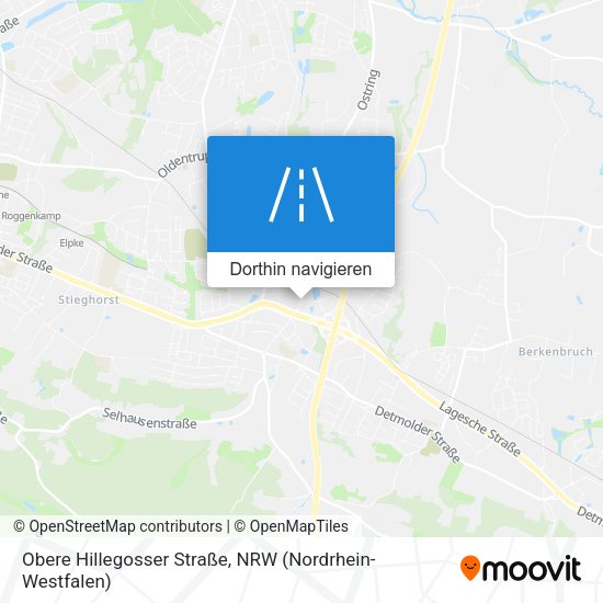 Obere Hillegosser Straße Karte