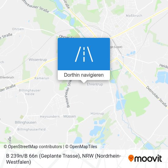 B 239n/B 66n (Geplante Trasse) Karte