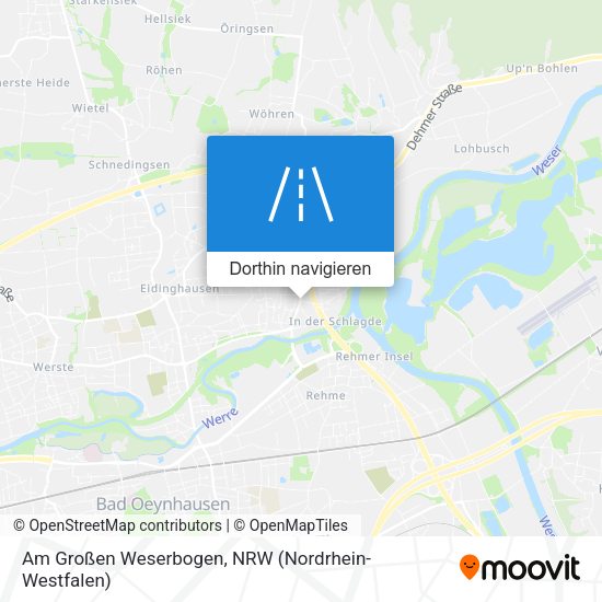 Am Großen Weserbogen Karte