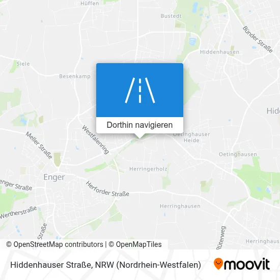Hiddenhauser Straße Karte