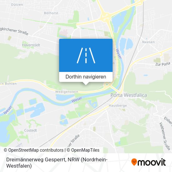 Dreimännerweg Gesperrt Karte