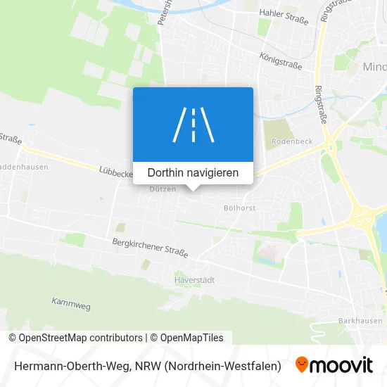 Hermann-Oberth-Weg Karte