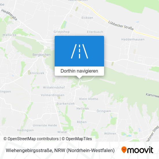 Wiehengebirgsstraße Karte