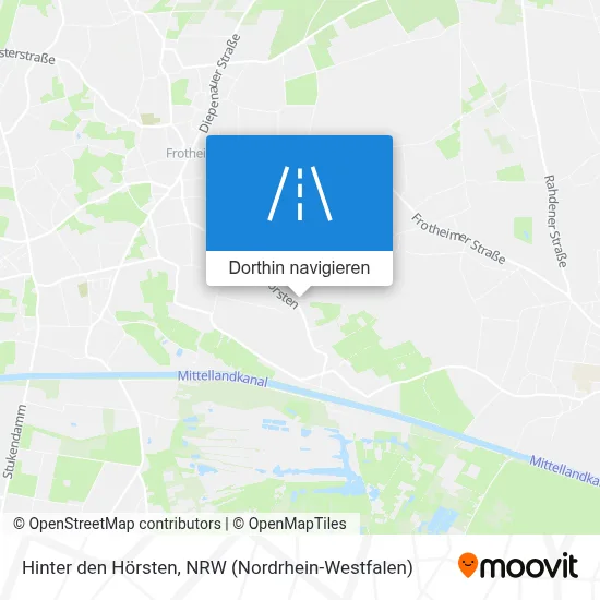 Hinter den Hörsten Karte