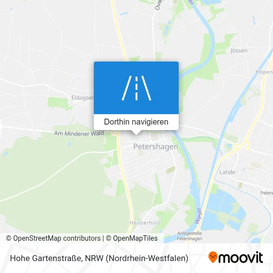 Hohe Gartenstraße Karte