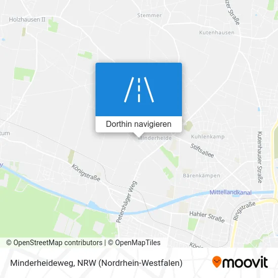Minderheideweg Karte