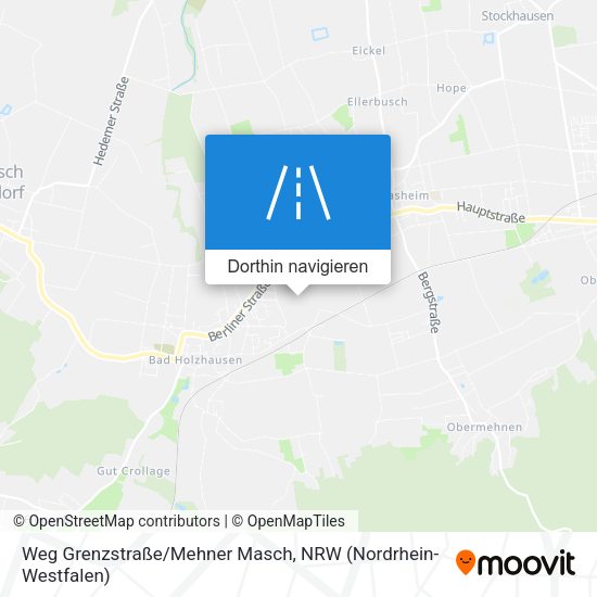 Weg Grenzstraße/Mehner Masch Karte
