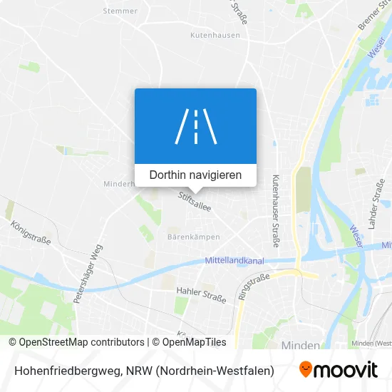 Hohenfriedbergweg Karte