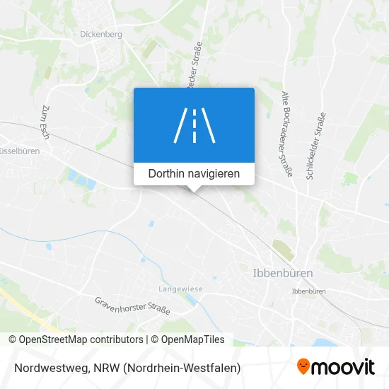 Nordwestweg Karte