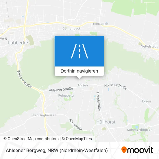 Ahlsener Bergweg Karte