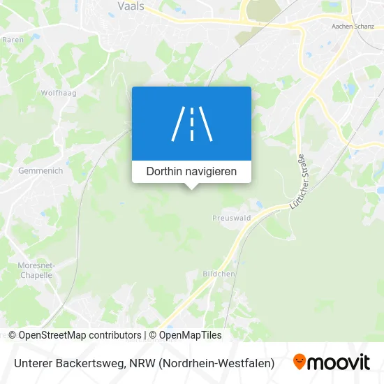 Unterer Backertsweg Karte