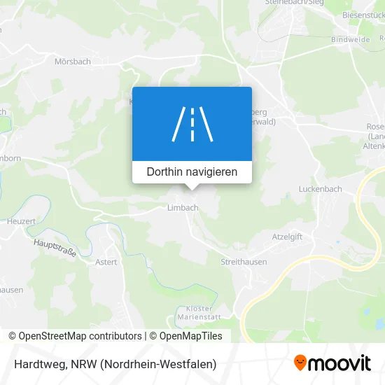 Hardtweg Karte