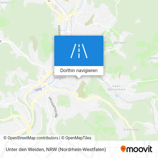 Unter den Weiden Karte