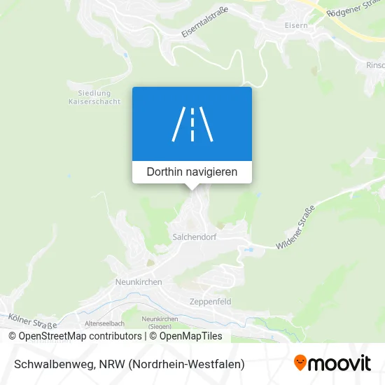 Schwalbenweg Karte