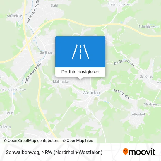 Schwalbenweg Karte