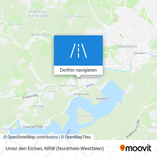 Unter den Eichen Karte