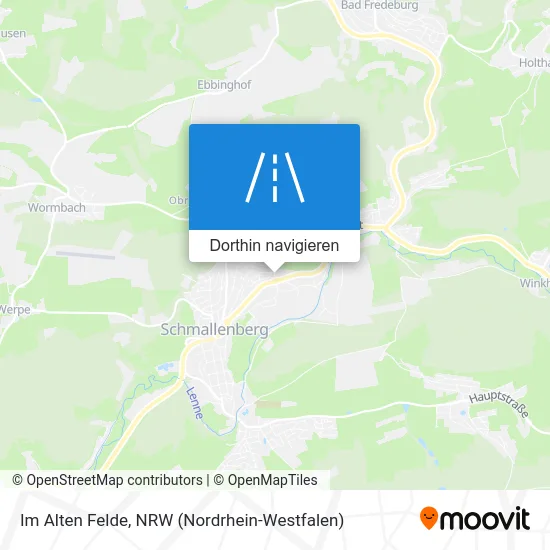 Im Alten Felde Karte